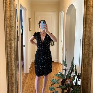 Reformation black and delicate floral dress